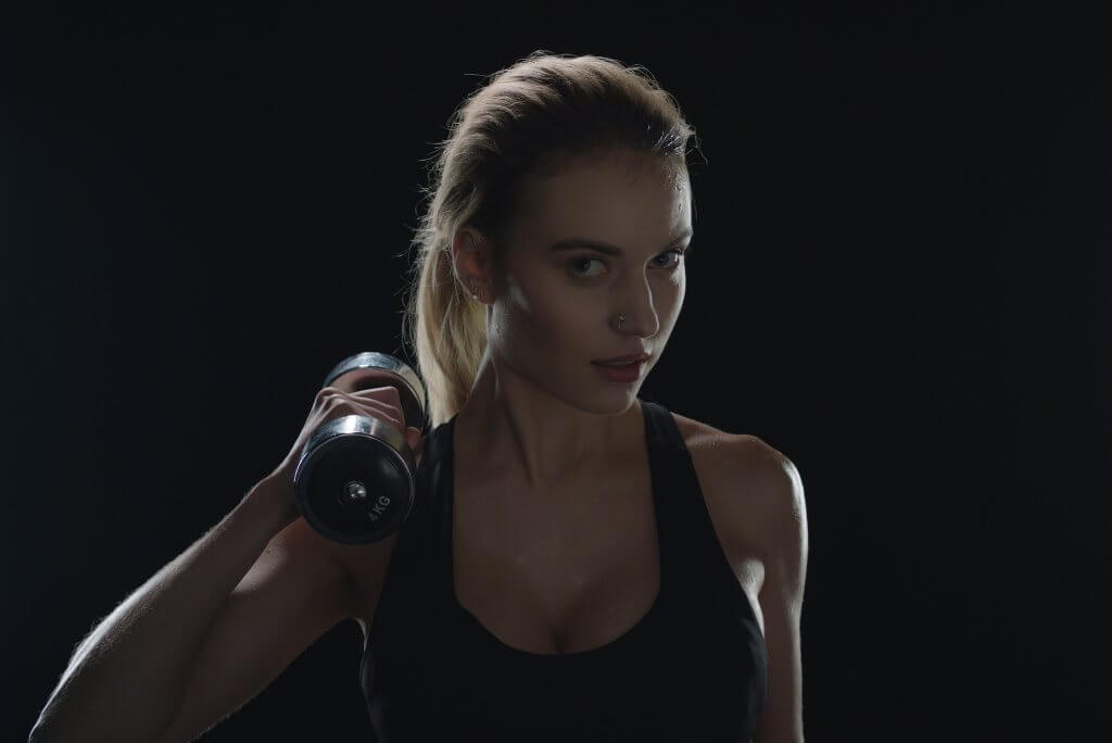 Woman lifting weights