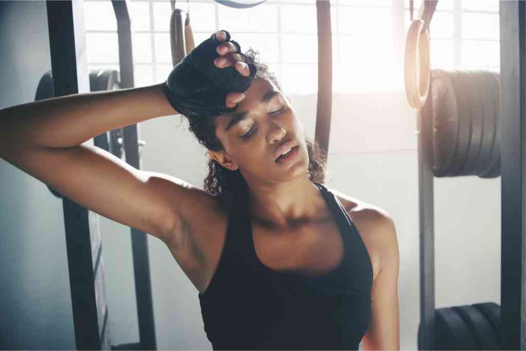 Woman tired after workout